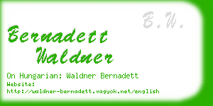 bernadett waldner business card